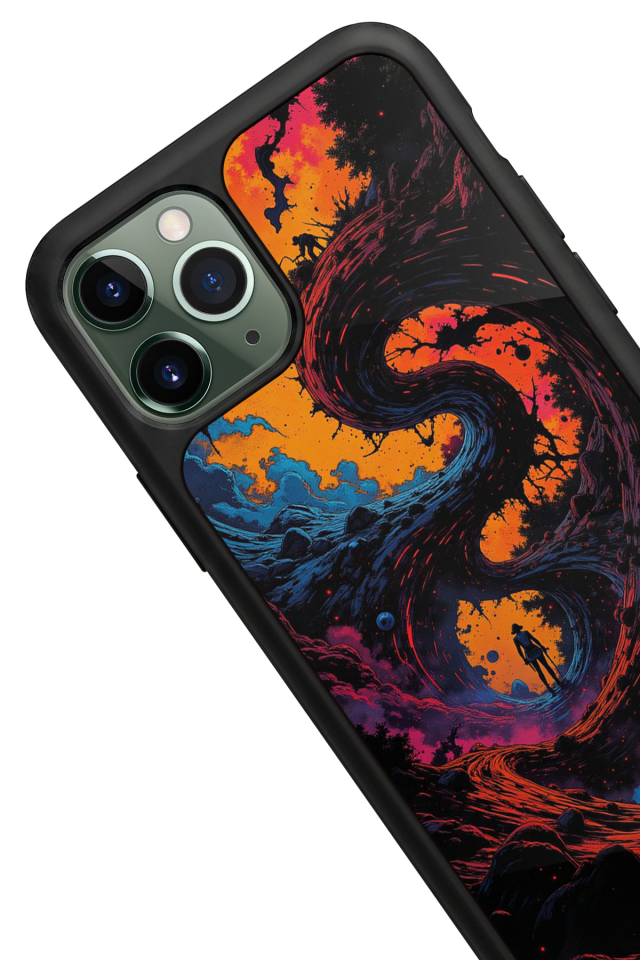 iPhone 11 Pro Max Uyumlu Abstract Tasarımlı Glossy Premium Kılıf