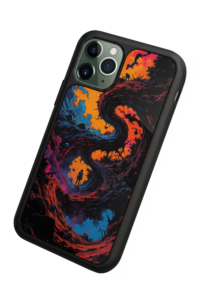 iPhone 11 Pro Max Uyumlu Abstract Tasarımlı Glossy Premium Kılıf