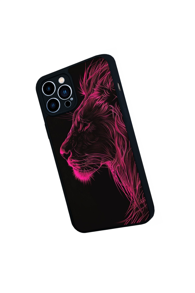 iPhone 13 Pro Max Uyumlu Aslan Tasarımlı Glossy Premium Kılıf