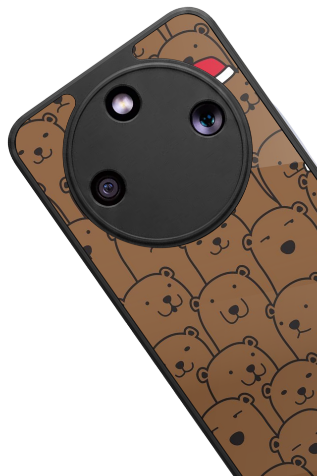 Honor Magic 8 Lite Uyumlu Ayı Tasarımlı Glossy Premium Kılıf