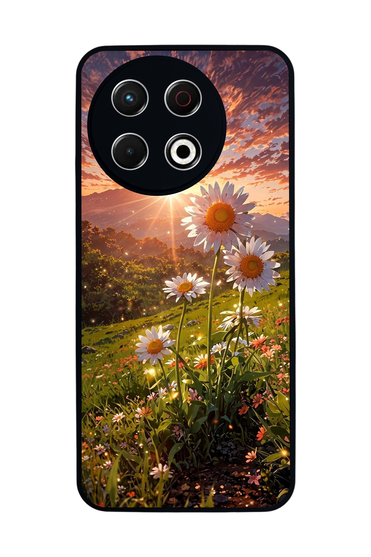 Tecno Spark 30 Pro Uyumlu Cicek Tasarımlı Glossy Premium Kılıf