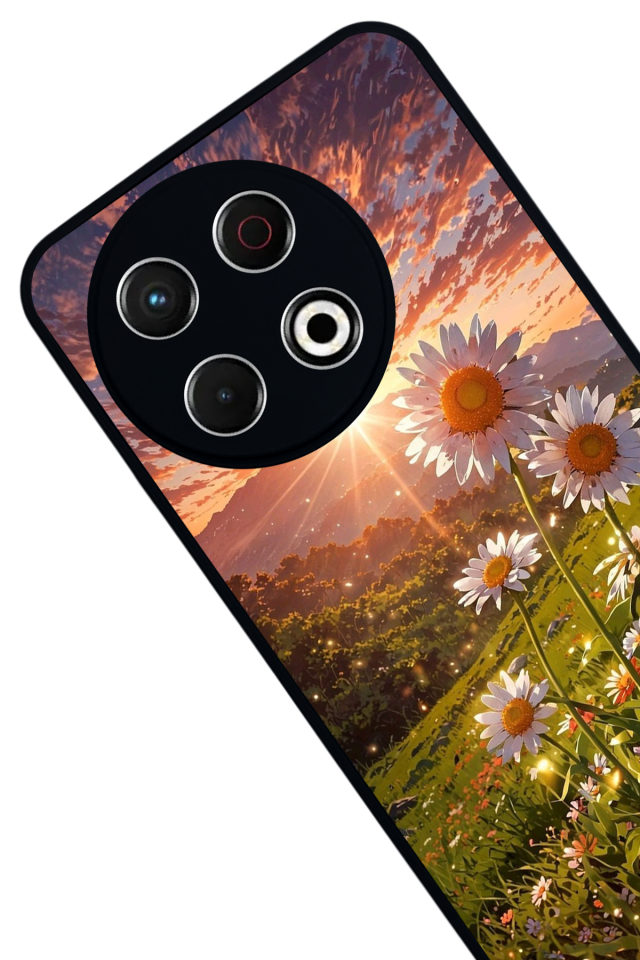 Tecno Spark 30 Pro Uyumlu Cicek Tasarımlı Glossy Premium Kılıf