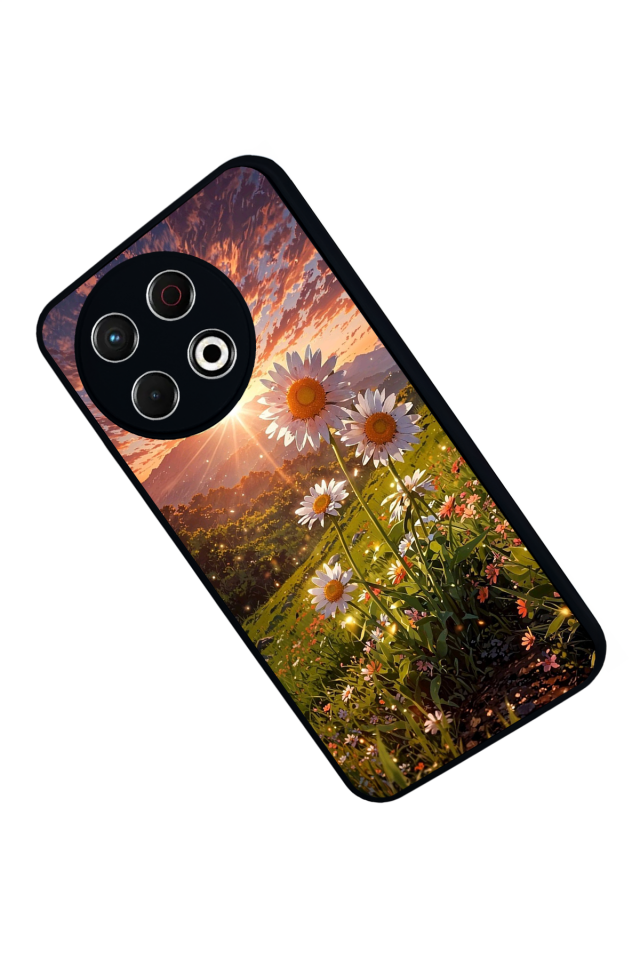 Tecno Spark 30 Pro Uyumlu Cicek Tasarımlı Glossy Premium Kılıf