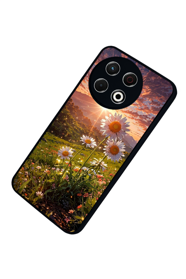 Tecno Spark 30 Pro Uyumlu Cicek Tasarımlı Glossy Premium Kılıf