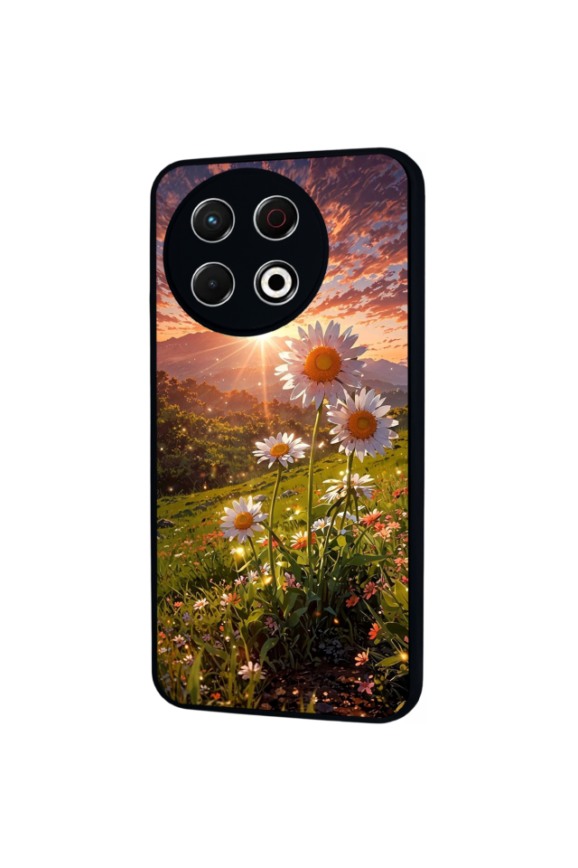 Tecno Spark 30 Pro Uyumlu Cicek Tasarımlı Glossy Premium Kılıf