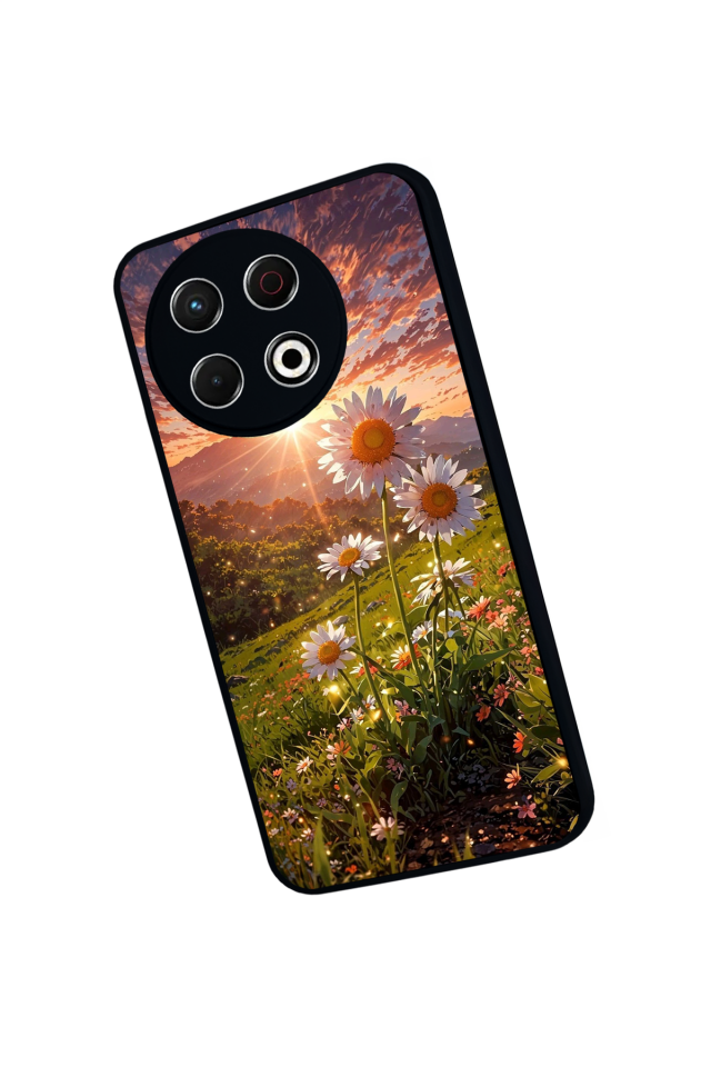 Tecno Spark 30 Pro Uyumlu Cicek Tasarımlı Glossy Premium Kılıf