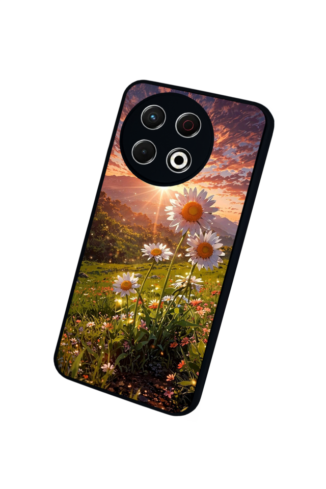 Tecno Spark 30 Pro Uyumlu Cicek Tasarımlı Glossy Premium Kılıf