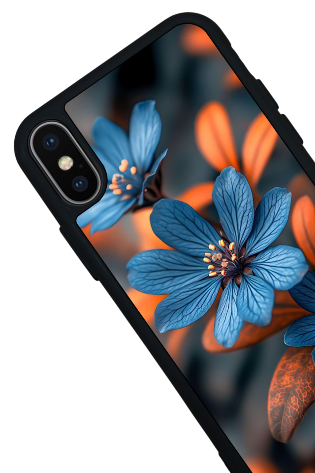 iPhone X/ XS Uyumlu Cicek Tasarımlı Glossy Premium Kılıf