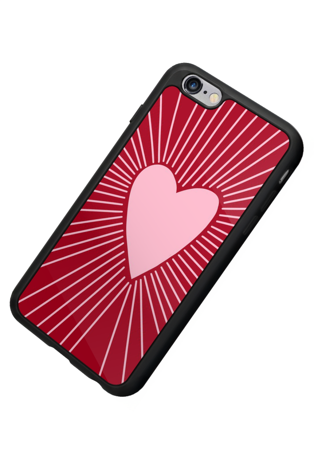 iPhone 6 Plus Uyumlu Kalp Love Tasarımlı Glossy Premium Kılıf