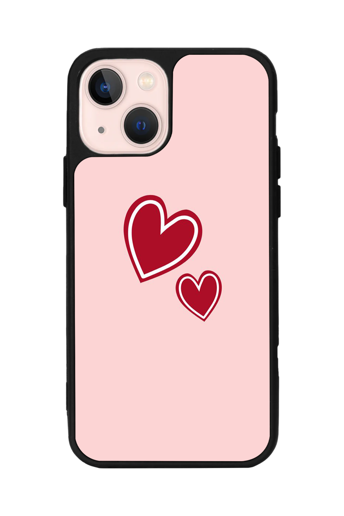 iPhone 13 Mini Uyumlu Kalp Love Tasarımlı Glossy Premium Kılıf