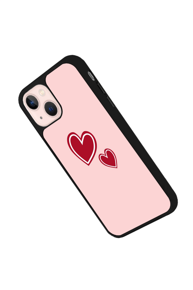 iPhone 13 Mini Uyumlu Kalp Love Tasarımlı Glossy Premium Kılıf
