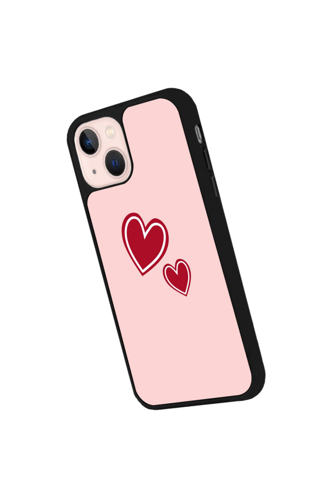 iPhone 13 Mini Uyumlu Kalp Love Tasarımlı Glossy Premium Kılıf