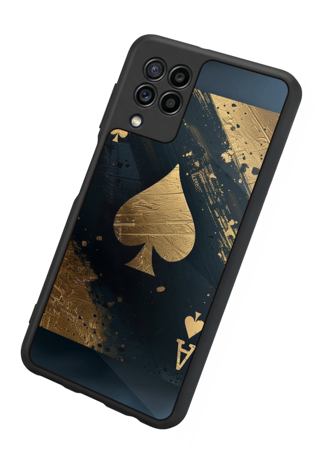 Samsung Galaxy M32 Uyumlu Kart Tasarımlı Glossy Premium Kılıf