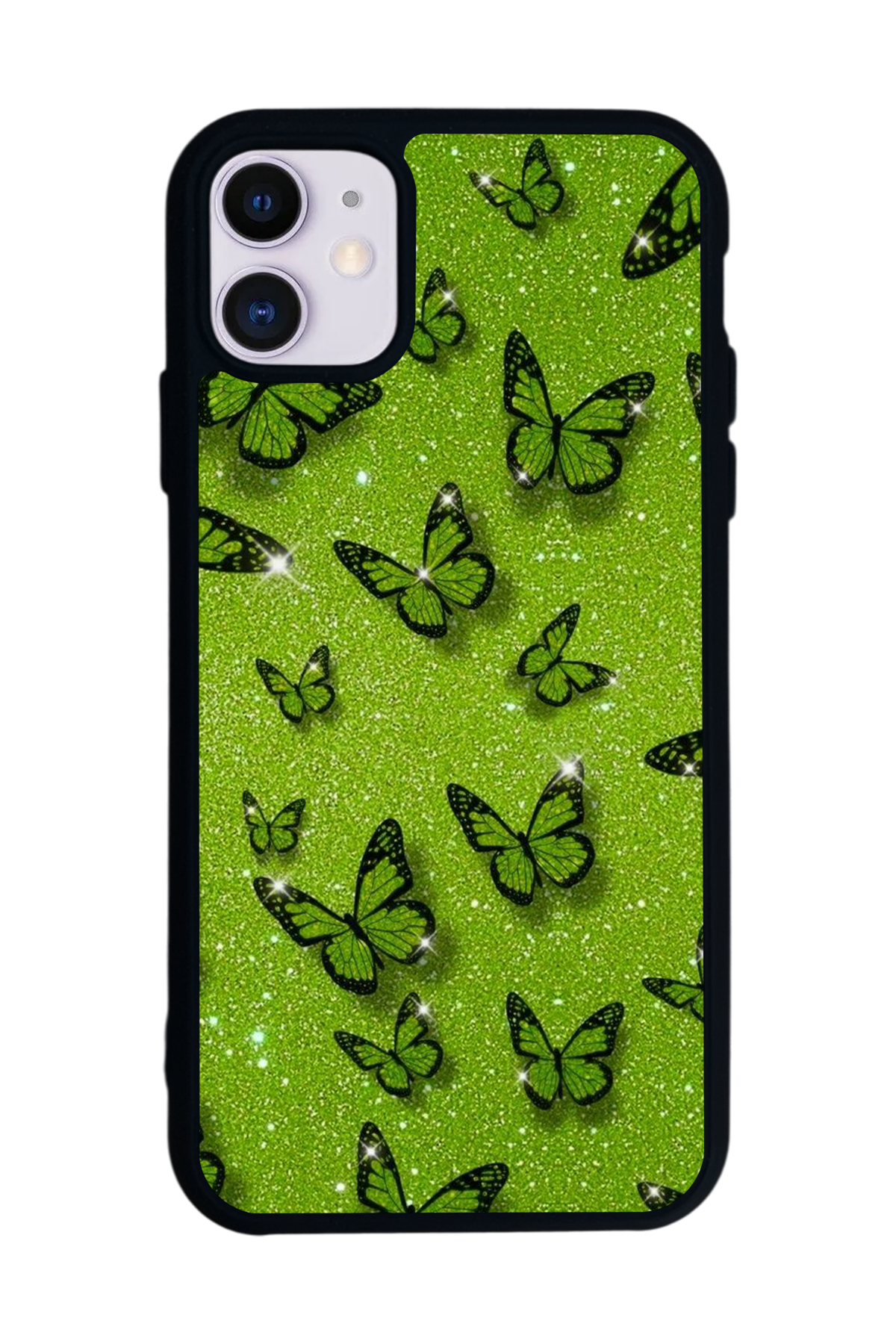 iPhone 11 Uyumlu Kelebek Tasarımlı Glossy Premium Kılıf