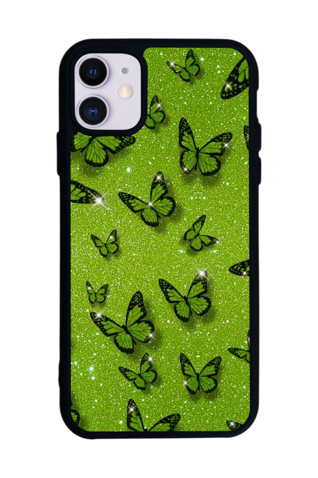 iPhone 11 Uyumlu Kelebek Tasarımlı Glossy Premium Kılıf