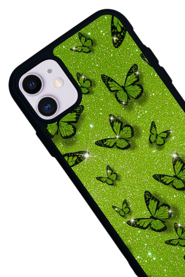 iPhone 11 Uyumlu Kelebek Tasarımlı Glossy Premium Kılıf