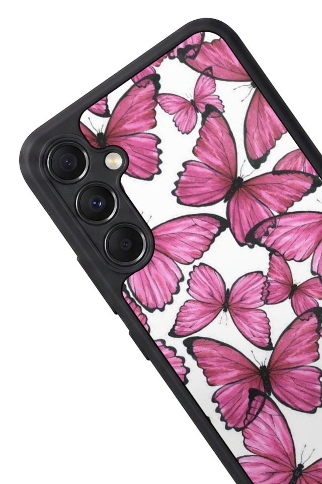 Samsung Galaxy M34 Uyumlu Kelebek Tasarımlı Glossy Premium Kılıf
