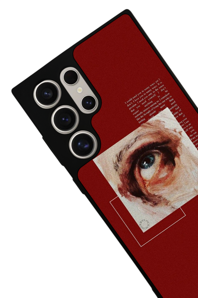 Samsung Galaxy S23 Ultra Uyumlu Kirmizi Tasarımlı Glossy Premium Kılıf