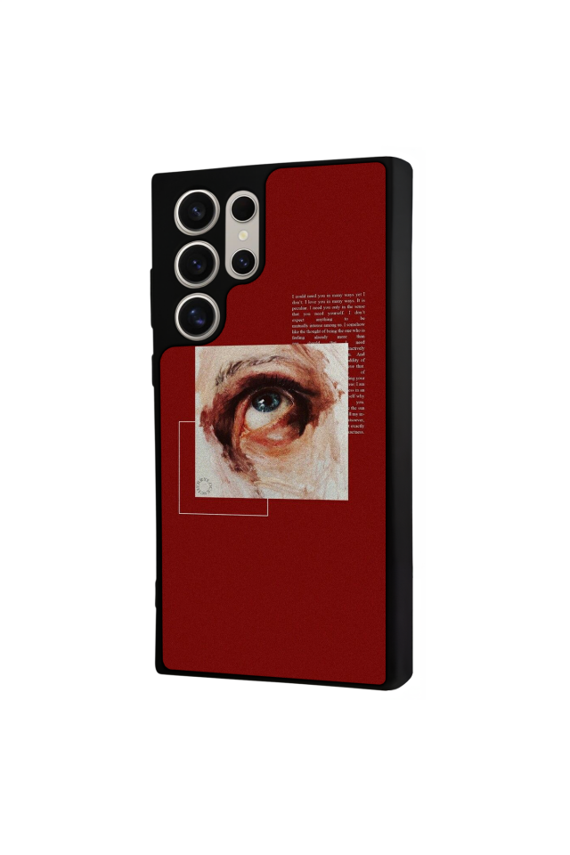 Samsung Galaxy S23 Ultra Uyumlu Kirmizi Tasarımlı Glossy Premium Kılıf