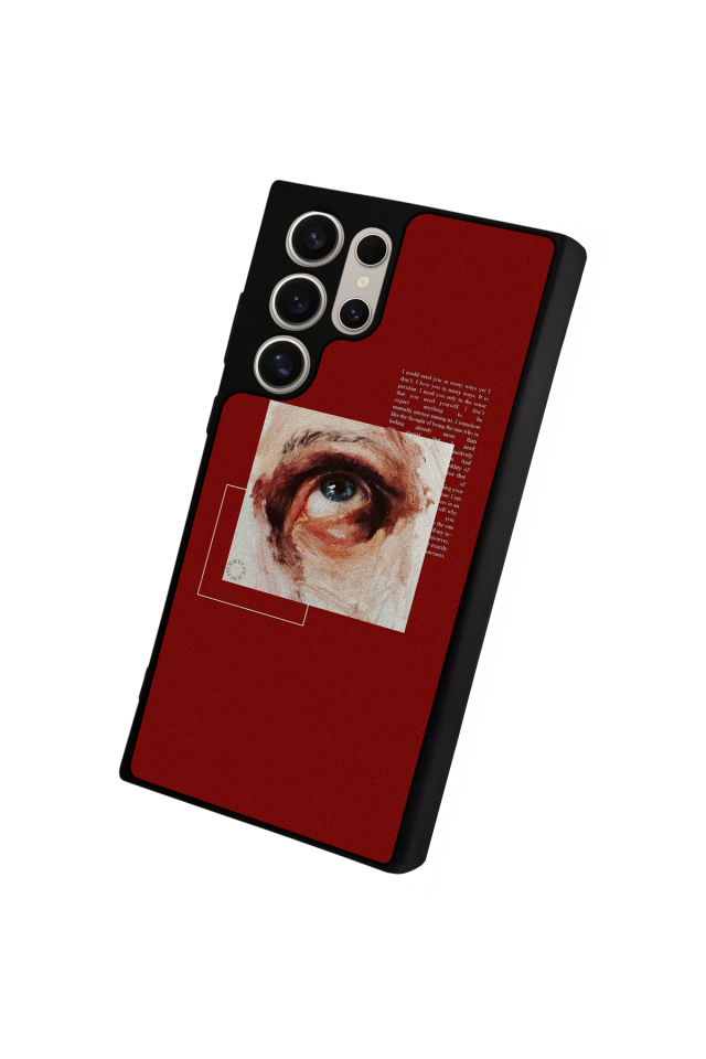 Samsung Galaxy S23 Ultra Uyumlu Kirmizi Tasarımlı Glossy Premium Kılıf