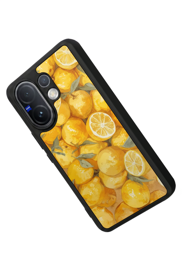 Vivo V60 Uyumlu Limon Tasarımlı Glossy Premium Kılıf
