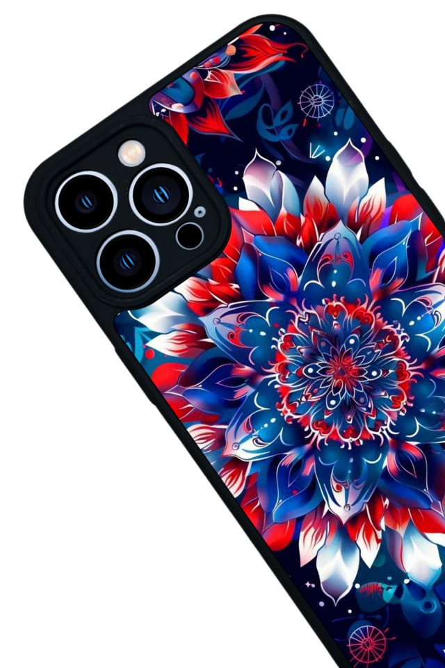 iPhone 12 Pro Max Uyumlu Mandala Tasarımlı Glossy Premium Kılıf