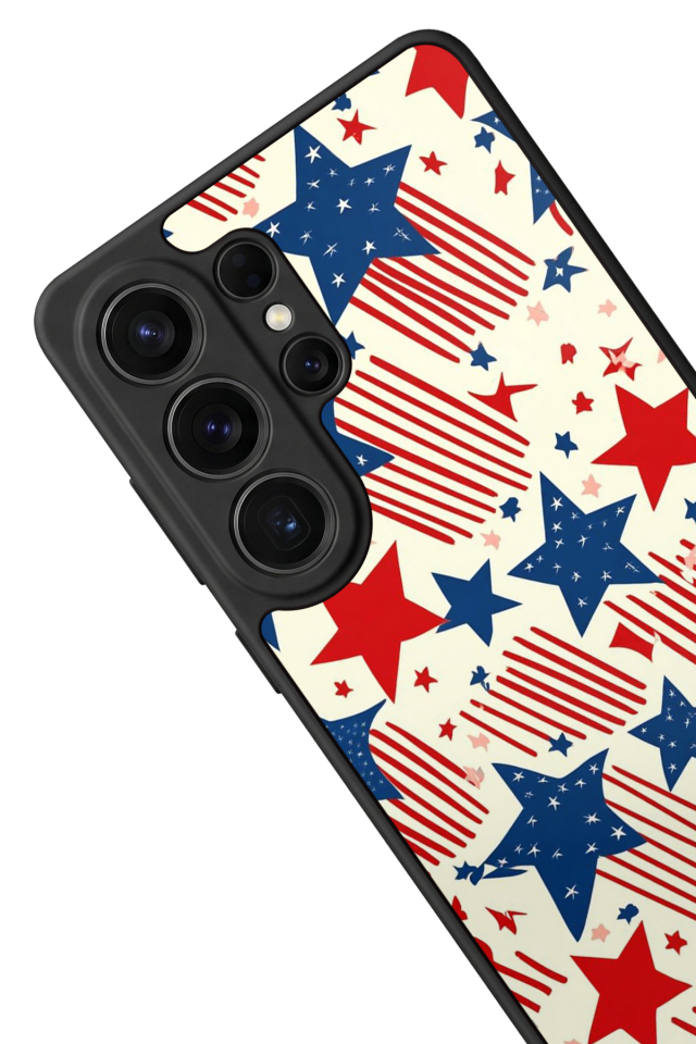 Samsung Galaxy S26 Ultra Uyumlu Retro Yildizlar Tasarımlı Glossy Premium Kılıf