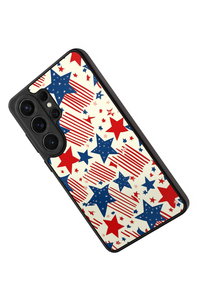 Samsung Galaxy S26 Ultra Uyumlu Retro Yildizlar Tasarımlı Glossy Premium Kılıf