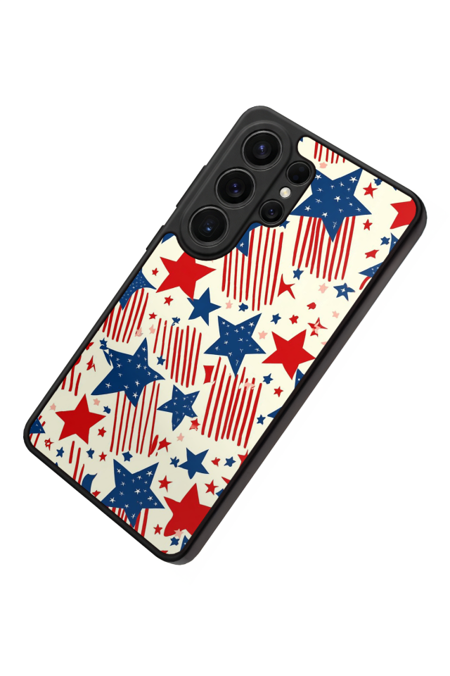 Samsung Galaxy S26 Ultra Uyumlu Retro Yildizlar Tasarımlı Glossy Premium Kılıf