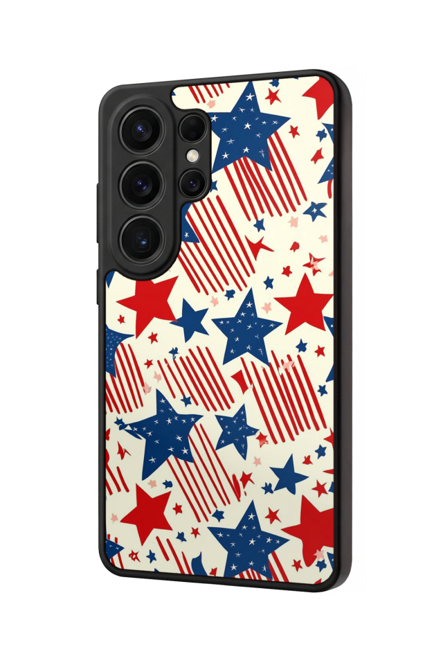 Samsung Galaxy S26 Ultra Uyumlu Retro Yildizlar Tasarımlı Glossy Premium Kılıf