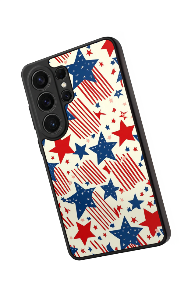 Samsung Galaxy S26 Ultra Uyumlu Retro Yildizlar Tasarımlı Glossy Premium Kılıf