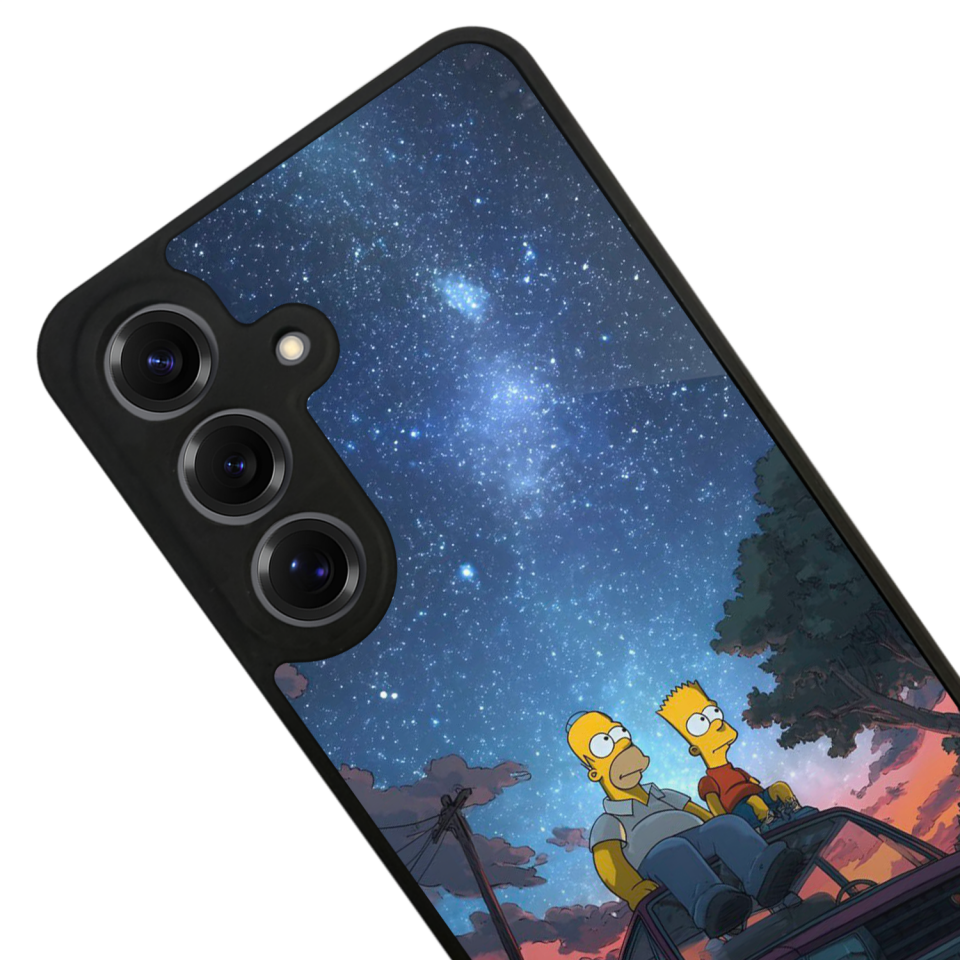 Samsung Galaxy S25 Uyumlu The Simpsons Tasarımlı Glossy Premium Kılıf