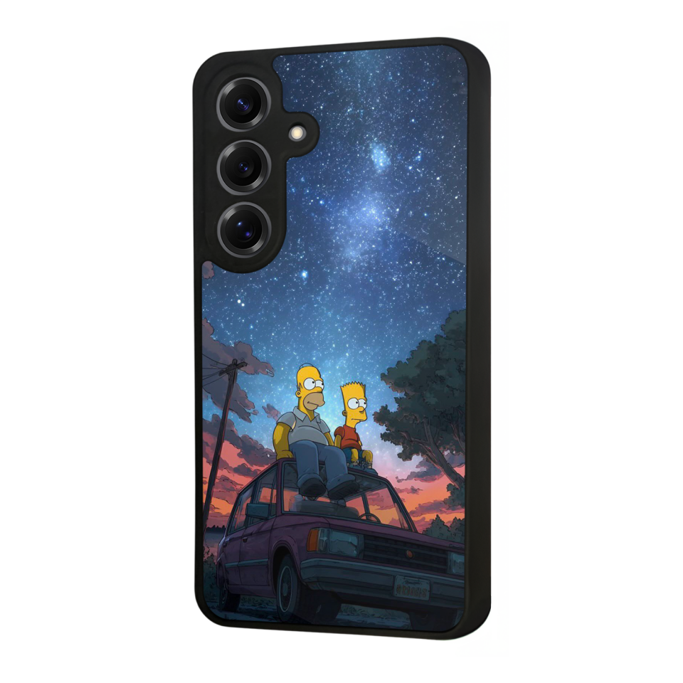 Samsung Galaxy S25 Uyumlu The Simpsons Tasarımlı Glossy Premium Kılıf
