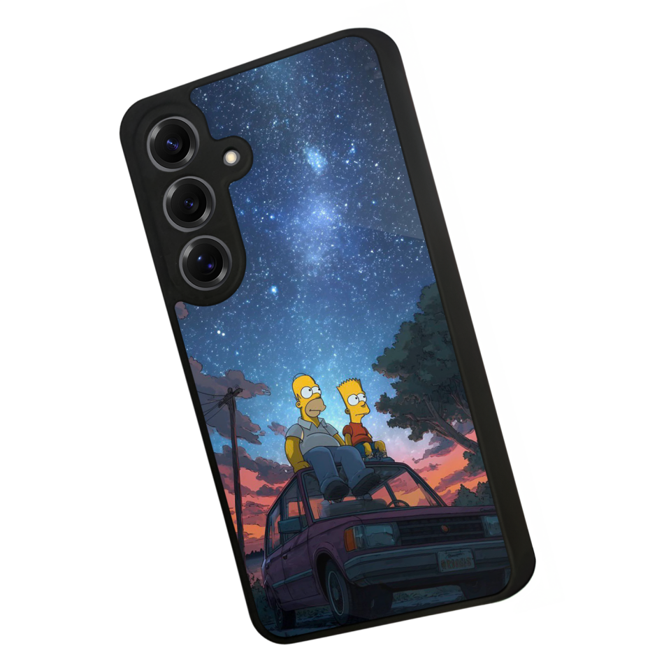 Samsung Galaxy S25 Uyumlu The Simpsons Tasarımlı Glossy Premium Kılıf