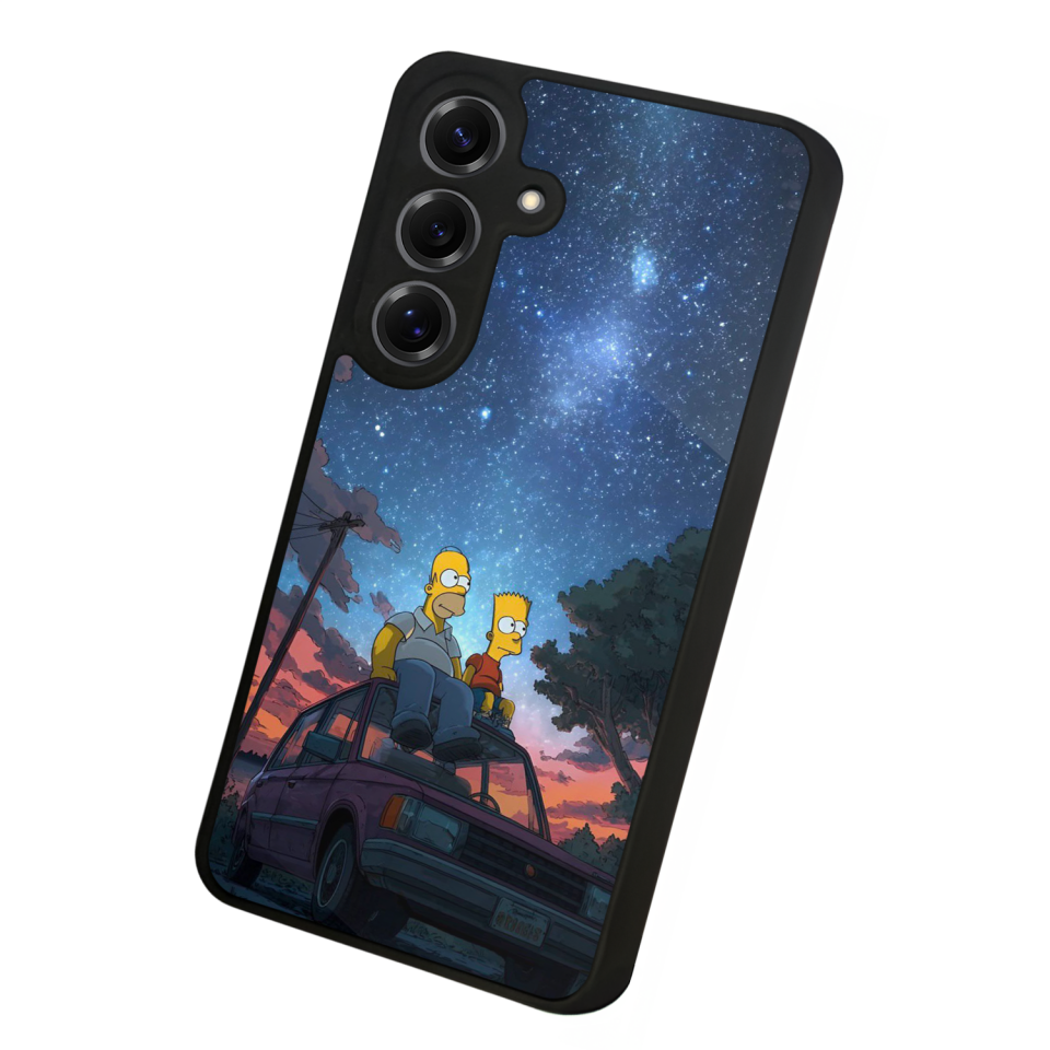 Samsung Galaxy S25 Uyumlu The Simpsons Tasarımlı Glossy Premium Kılıf