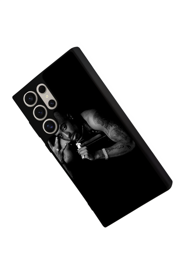 Samsung Galaxy S24 Ultra Uyumlu Tupac Tasarımlı Glossy Premium Kılıf