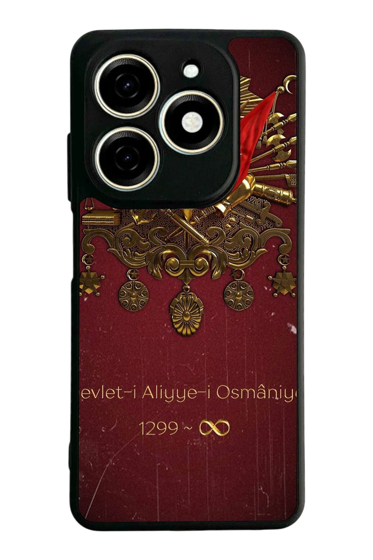 Tecno Spark 20/20C Uyumlu Osmanli Tugrasi Tasarımlı Glossy Premium Kılıf