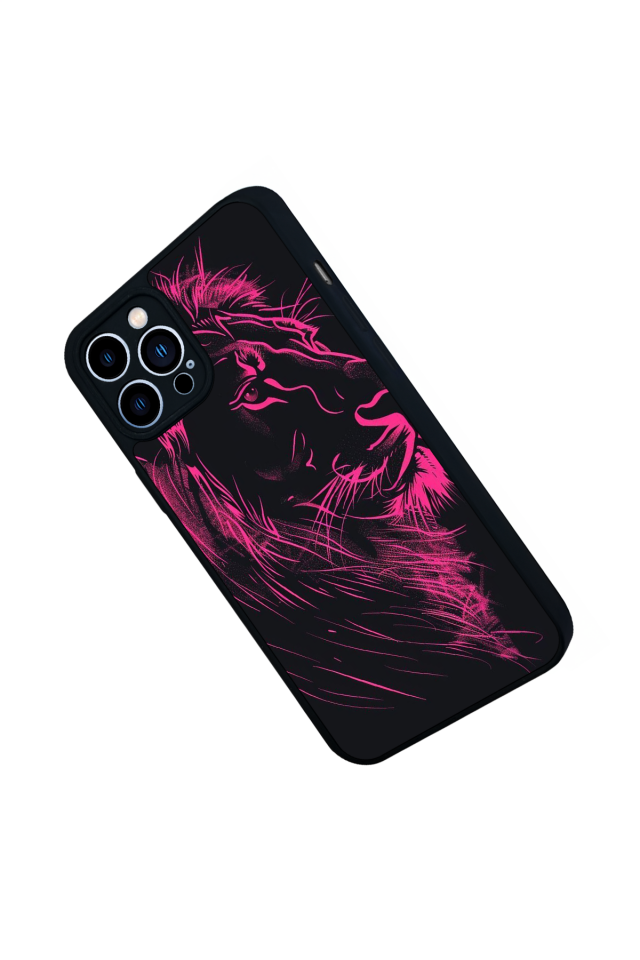 iPhone 13 Pro Max Uyumlu Aslan Tasarımlı Glossy Premium Kılıf