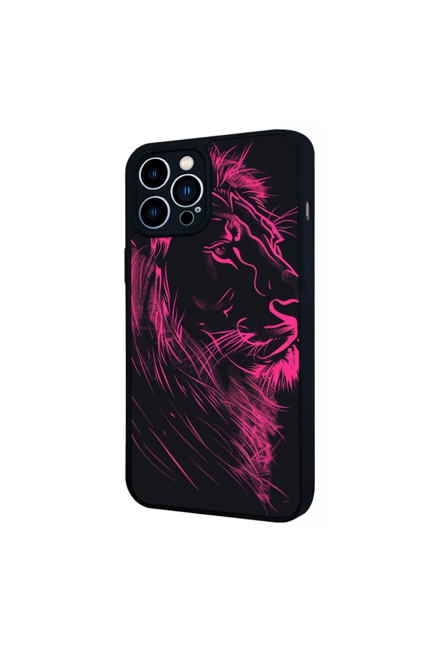 iPhone 13 Pro Max Uyumlu Aslan Tasarımlı Glossy Premium Kılıf