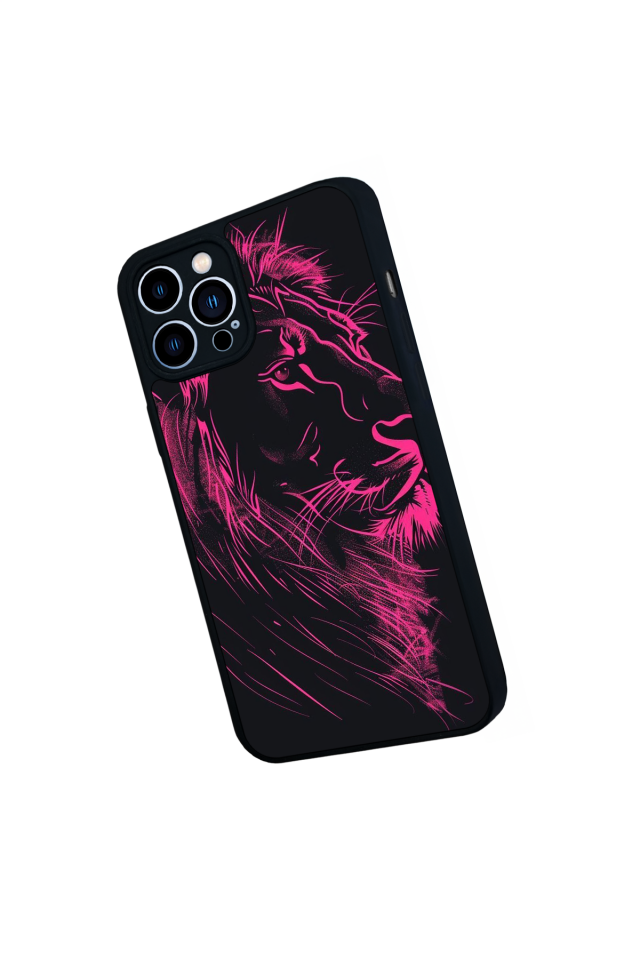 iPhone 13 Pro Max Uyumlu Aslan Tasarımlı Glossy Premium Kılıf