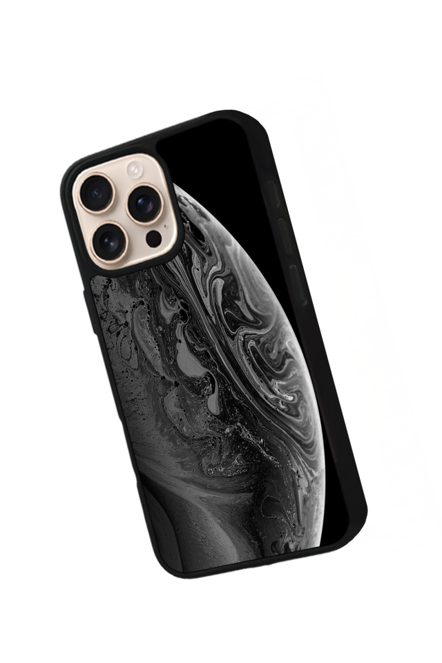 iPhone 15 Pro Uyumlu Ay Tasarımlı Glossy Premium Kılıf