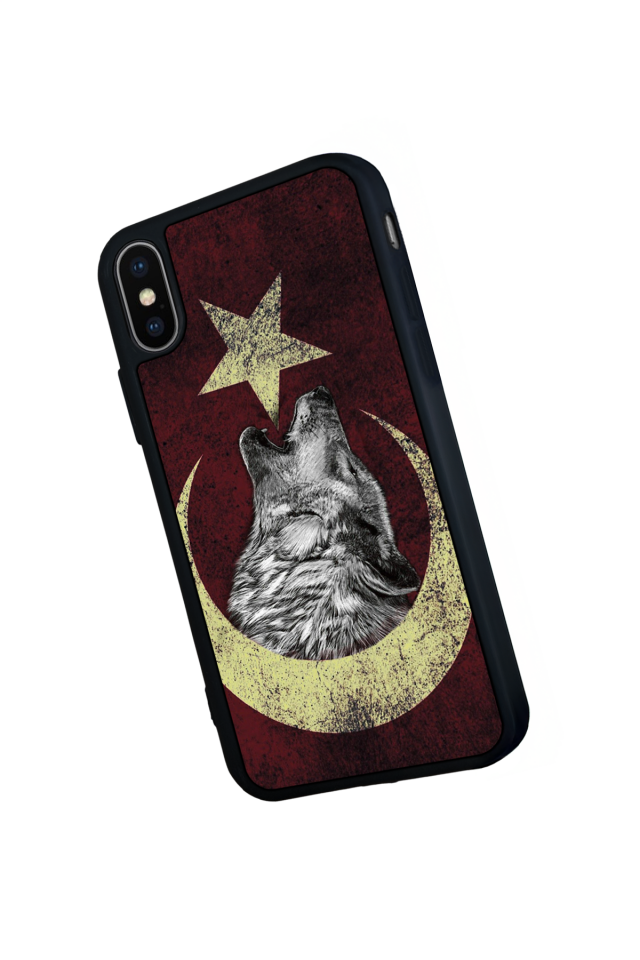 iPhone XS Max Uyumlu Bozkurt Tasarımlı Glossy Premium Kılıf