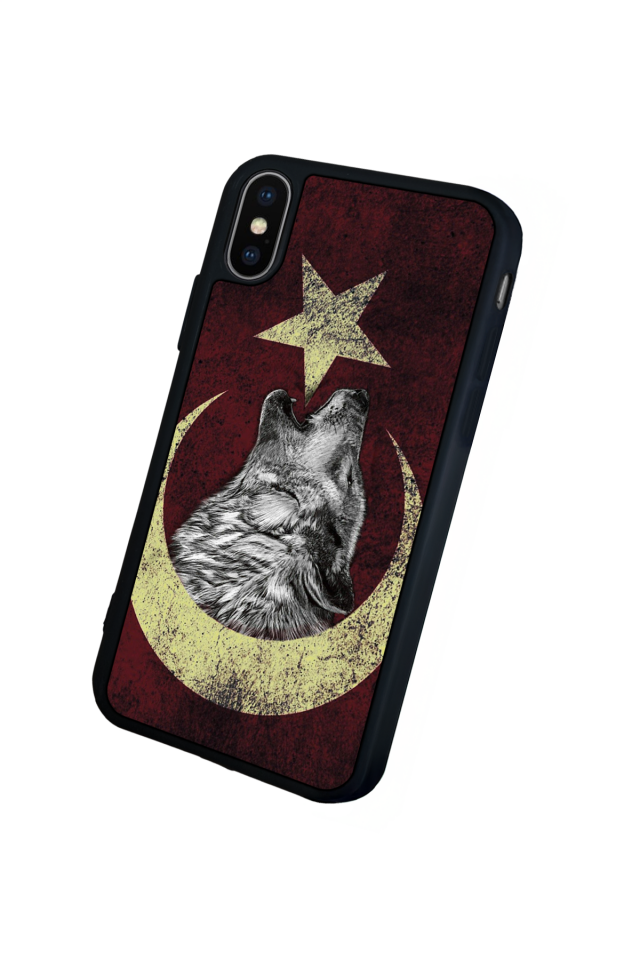 iPhone XS Max Uyumlu Bozkurt Tasarımlı Glossy Premium Kılıf