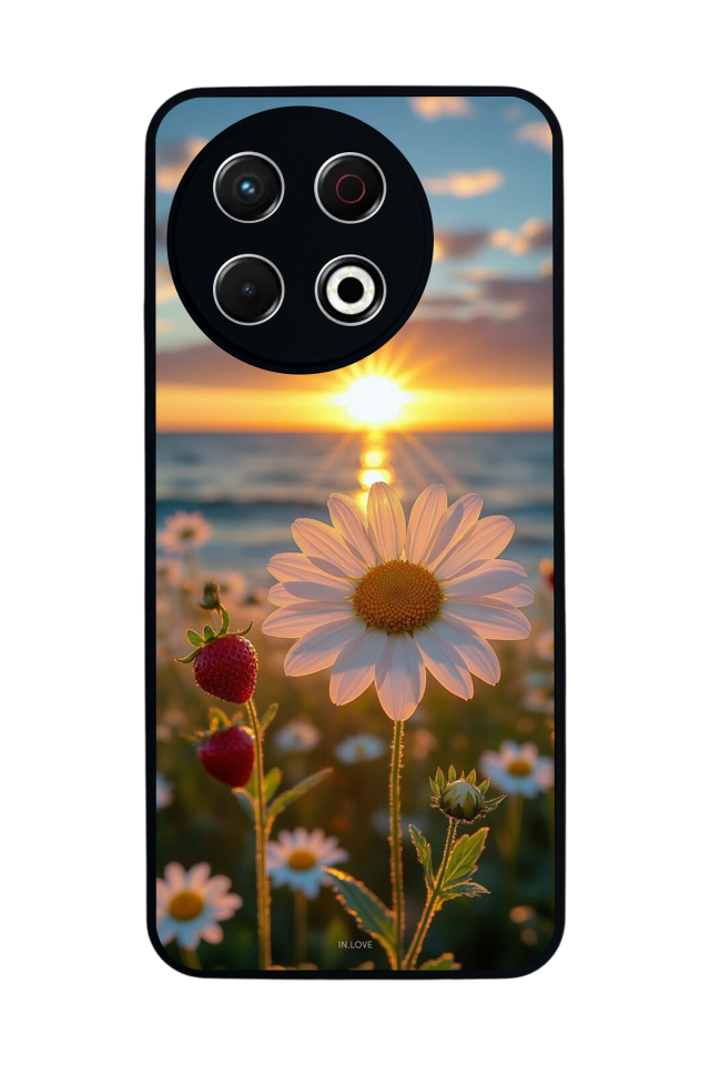 Tecno Spark 30 Pro Uyumlu Cicek Tasarımlı Glossy Premium Kılıf