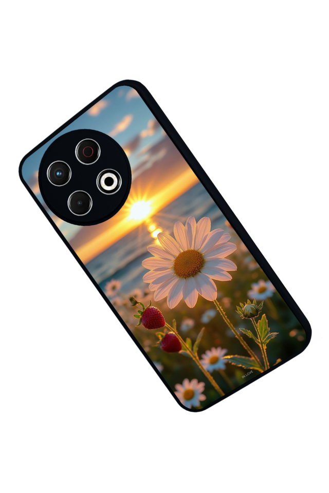 Tecno Spark 30 Pro Uyumlu Cicek Tasarımlı Glossy Premium Kılıf