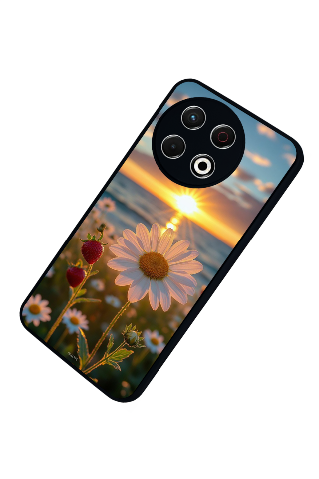 Tecno Spark 30 Pro Uyumlu Cicek Tasarımlı Glossy Premium Kılıf