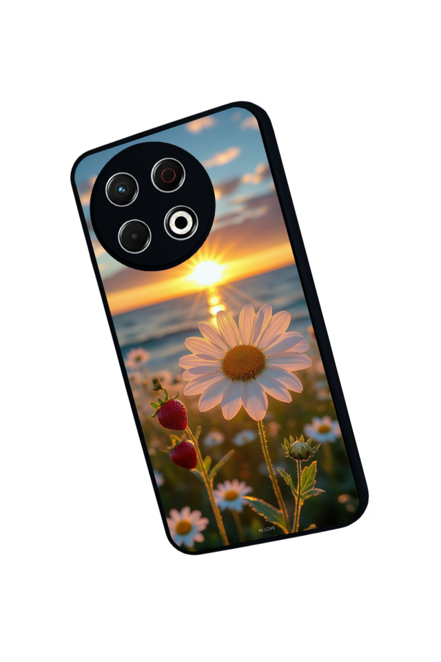 Tecno Spark 30 Pro Uyumlu Cicek Tasarımlı Glossy Premium Kılıf