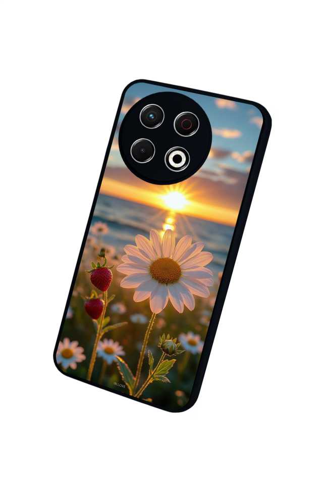 Tecno Spark 30 Pro Uyumlu Cicek Tasarımlı Glossy Premium Kılıf