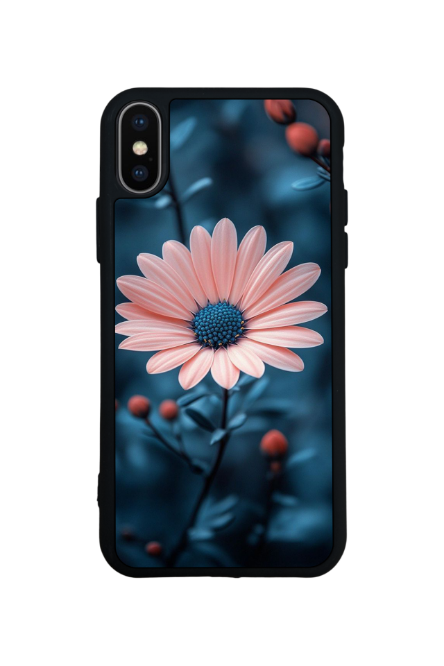iPhone X/ XS Uyumlu Cicek Tasarımlı Glossy Premium Kılıf