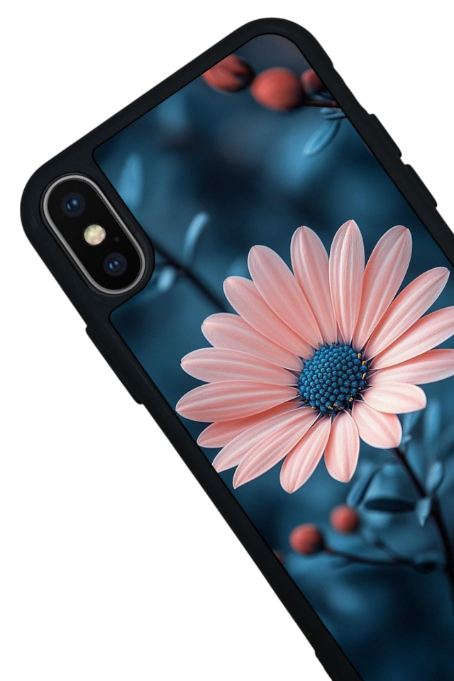 iPhone X/ XS Uyumlu Cicek Tasarımlı Glossy Premium Kılıf